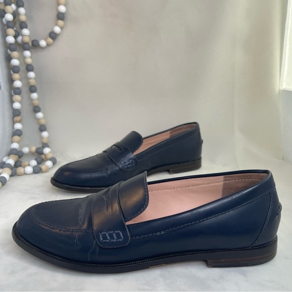 J. Crew Woman’s Navy Loafers leather upper size 7.5 - Picture 10 of 11